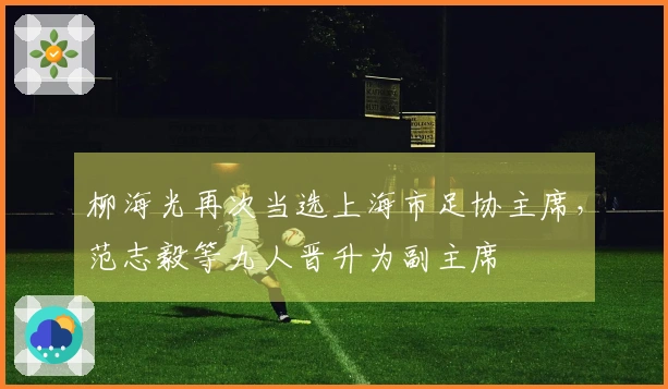 柳海光再次当选上海市足协主席，范志毅等九人晋升为副主席